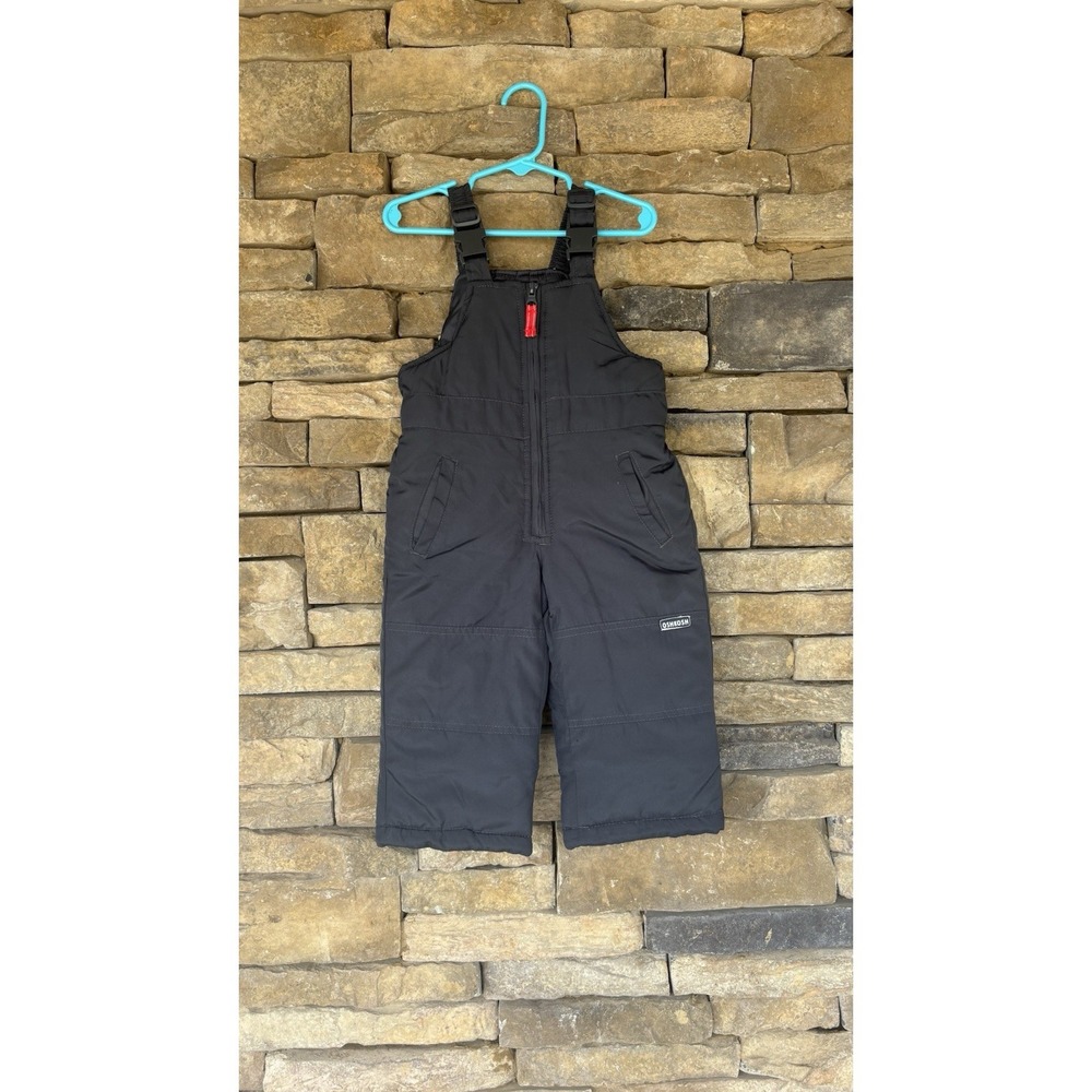 OshKosh B'gosh black snowpants winter bib pants overalls size 18m Ski Snow Board